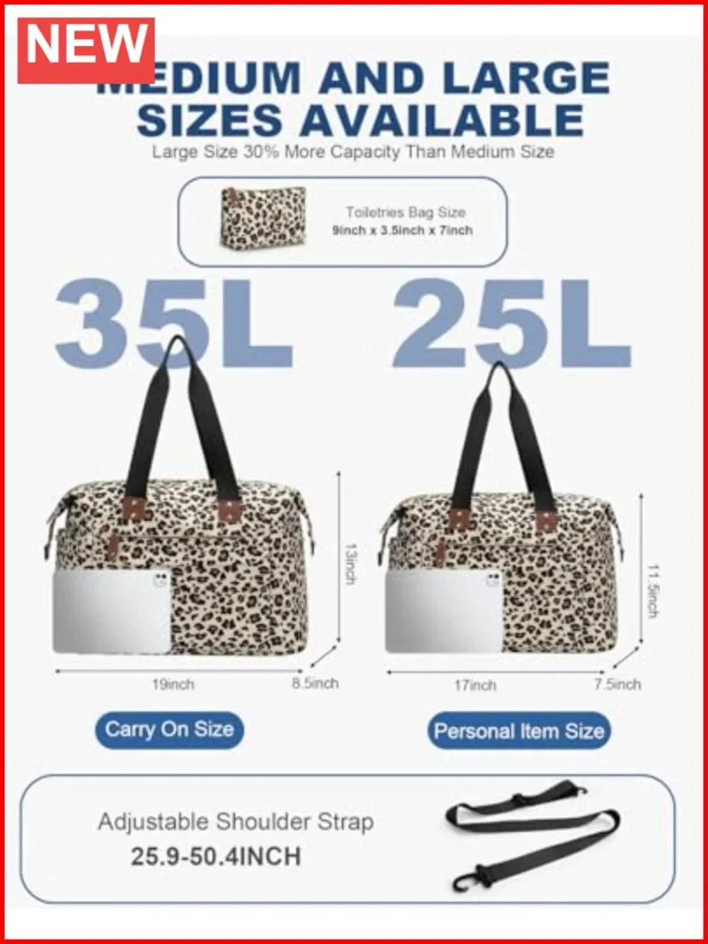 Waterproof Travel Duffle Bag Weekender Overnight Carry On Gym Tote